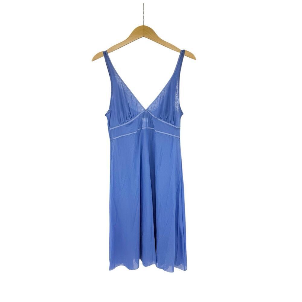 Tommy Bahama Sheer Mesh Dress Cover Up Blue Purple Beach Swim Womens M
